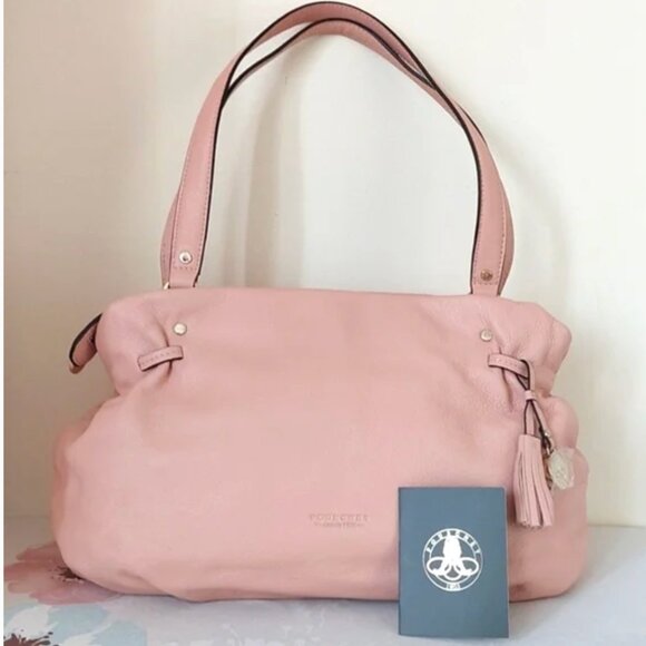 Maison Pourchet Powder Pink Buttery Soft Leather Bag Made in France Like New! 😍 - Picture 1 of 15